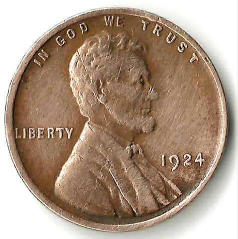 1924, Lincoln, Wheat, Cent, Coin, Penny, 1924-P, Philadelphia, Mint, P, Roaring Twenties, Roaring 20s, Era, Detail, Lines, Shiny, Low Mintage, Semi, Key Date, Mint Mark, Mintmark, Copper, Wheatie, Wheat Ears, Detail, Wheat Back, Vintage, Rare, Metal, Antique, Collectible, Memorabilia, Invest, Hobby, Coins