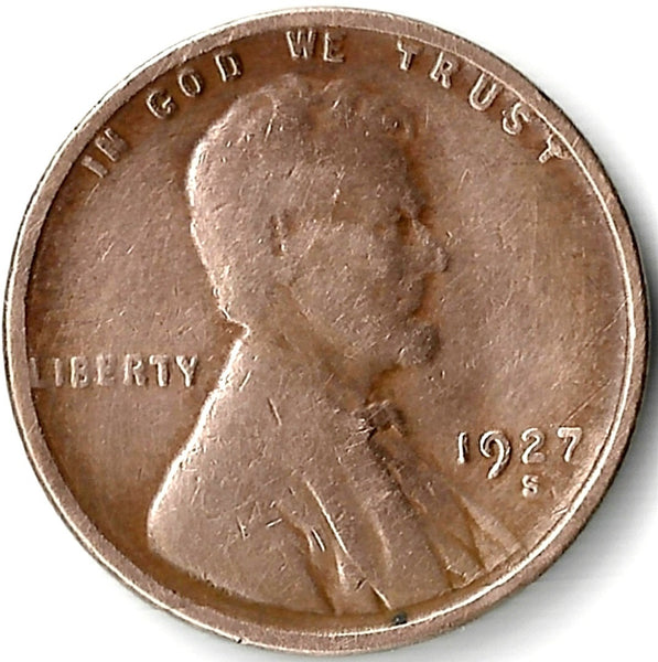 リンカーン1センㇳ 1c-1927-S-Lincoln-Wheat-Cent-
