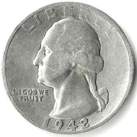 1942-S, Silver, George, Washington, Quarter, Coin, 1942, San Francisco, Mint, S, Detail, Shiny, Great Depression Era, World War II, WWII, War, Era, Philadelphia, Mint Mark, Mintmark, Low Mintage, Semi, Key Date, Vintage, Rare, Metal, Antique, Collectible, Memorabilia, Invest, Hobby, Coins
