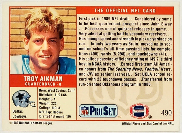 Aikman-Rookie-Troy-1989-Pro-