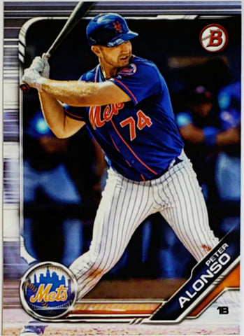 Alonso, Pete, Rookie, Peter, Polar Bear, 2019, Bowman, Prospects, BP-127, BP127, Topps, RC, Rookie of the Year, ROY, All-Star, Home Run Derby, HR, Derby, First Base, New York, Mets, Home Runs, Slugger, RC, Baseball, MLB, Baseball Cards