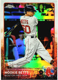 Betts, Mookie, Refractor, 2015, Topps, Chrome, 67, MVP, All-Star, Batting Title, World Series, Title, Stolen Bases, Speed, Power, Boston, Red Sox, Los Angeles, Dodgers, Home Runs, Slugger, RC, Baseball, MLB, Baseball Cards