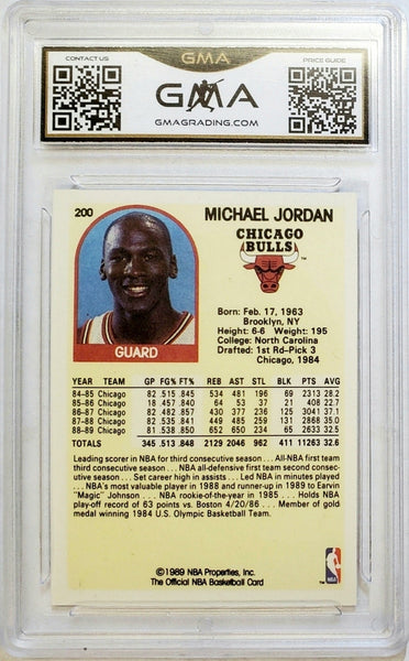 Graded 10 Michael Jordan 1989 Hoops #200, Chicago Bulls, HOF NBA Star –  CardboardandCoins.com