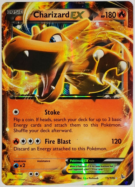 Pokemon Charizard EX 11/106 Ultra Rare Holo XY Flashfire 2014 TCG CardboardandCoins.com Pokemon Charizard EX 11/106 Ultra Rare Holo XY Flashfire 2014 TCG CardboardandCoins.com