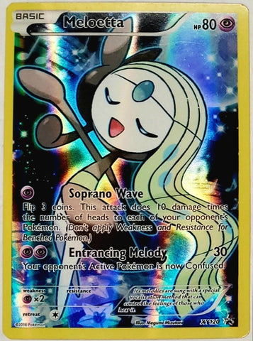 Pokemon, Meloetta, XY120, Full Art, Holo Rare, Rare, Holo, Holgraphic, Foil, Mythical, Collection Box, HP80, HP 80, Card, Pokemon,XY, X and Y, X&Y, Black Star, Promo, Set, 2016, Pokemon Cards, Rare, Singles, TCG, CCG, Tournament, Wizards, WOTC, Hobby