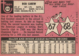 Carew, Rod, Topps, HOF, MVP, Slugger, Minnesota, Twins, Home Runs, Vintage, Baseball Cards