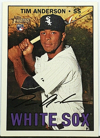 Anderson, Tim, Rookie, SP, High, Number, 2016, Topps, Heritage, High Numbers, 674, RC, All-Star, Silver Slugger, Batting Champion, Batting Title, Batting Champ, Chicago, White Sox, Home Runs, Slugger, RC, Baseball, MLB, Baseball Cards