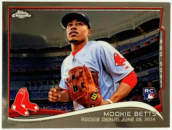 Mookie Betts Rookie Debut 2014 Topps Chrome Update #MB-46, Red Sox MVP