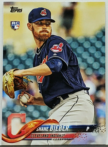 Bieber, Shane, Rookie, Topps, Update, Cleveland, Indians, Pitcher, Strikeouts, Baseball Cards