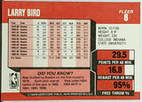 Bird, Larry, 1989, Fleer, Basketball, 8, HOF, ROY, MVP, All-Star, Boston, Celtics, Championship, Champ, Title, Rings, Finals, Points, Basketball, NBA, Basketball Cards