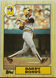 Bonds, Rookie, Barry, 1987, Topps, 320, Error, MVP, Home Run King, Batting Title, World Series, Pittsburgh, Pirates, San Francisco, Giants, Home Runs, Slugger, RC, Baseball Cards