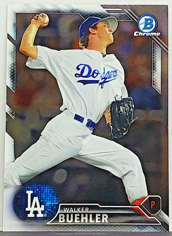 Buehler, Rookie, Walker, 2016, Bowman, Chrome, Prospects, BCP-78, Topps, Los Angeles, Dodgers, Pitcher, Strikeouts, RC, Baseball Cards