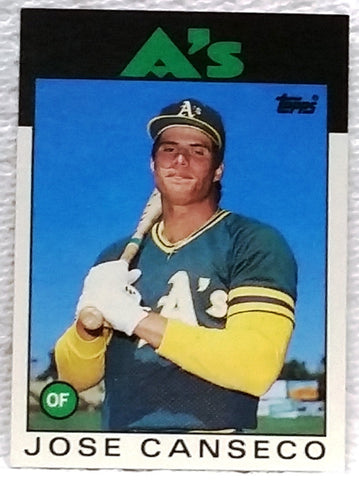 1986 Topps Traded 20T Jose Canseco ROOKIE CARD, Oakland A's, CardboardandCoins.com