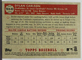 Carlson, Rookie, Dylan, 1952 Topps, Redux, Insert, St Louis, Cardinals, Home Runs, Topps, Top 100 Prospect, Topps, RC, Baseball Cards