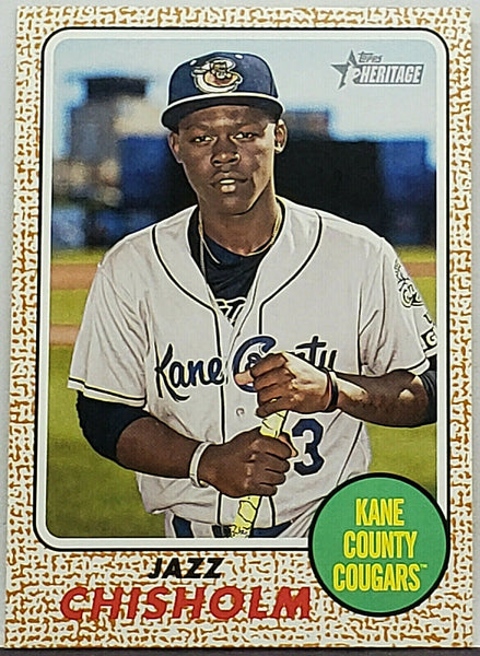 スポーツ選手 baseball card Jazz Chisholm Miami Marlins 2021 Topps Heritage # 665 Rookie Card