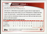 Gerrit Cole Rookie 2013 Topps Pro Debut #100 Pirates, Astros, Yankees