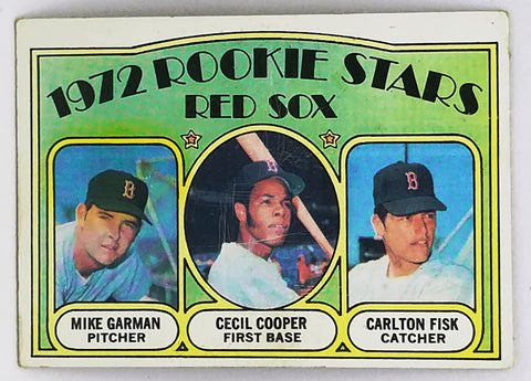 Red Sox Rookies Cartlon Fisk (HOF) and Cecil Cooper 1972 Topps #79
