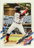Harris, Michael, II, Rookie, 2021, Topps, Pro Debut, PD-113, Rookie Of The Year, ROY, RC, Prospect, Draft, Outfield, Atlanta, Braves, Home Runs, Slugger, RC, Baseball, MLB, Baseball Cards