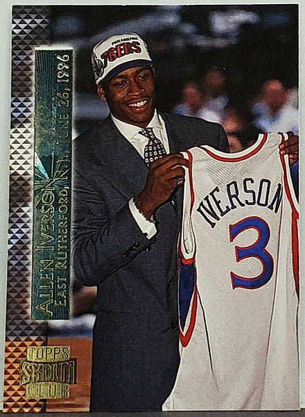 Allen Iverson Rookie 1996 Topps Stadium Club #SM-15, HOF, 76ers