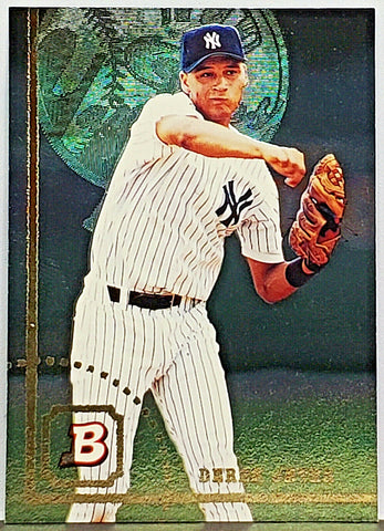 Jeter, Rookie, Foil, Derek, 1994, Bowman, Topps, New York, Yankees, HOF, Shortstop, Captain, Home Runs, RC, Baseball Cards