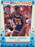 Johnson, Magic, Sticker, 1989, Fleer, All-Star, Stickers, 5, Insert, Rare, Los Angeles, Lakers, LA, HOF, MVP, All-Star, Finals MVP, Earvin, Points, NBA, Basketball Cards