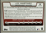 Martinez, Refractor, JD, Rookie, J.D., 2012, Bowman, Chrome, Boston, Red Sox, Houston, Astros, Slugger, Home Runs, RC, Baseball Cards