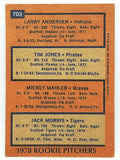 Jack Morris Rookie 1978 Topps #703 HOF Pitcher, Detroit Tigers, EX-NM