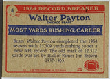 Payton, Walter, Record Breaker, RB, HOF, MVP, Chicago Bears, Football, Running Back, NFL, Football Cards