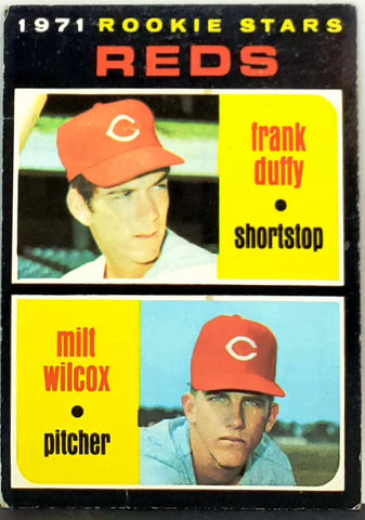 Reds Rookies (Milt Wilcox, Frank Duffy) 1971 Topps Baseball #164