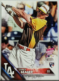 Seager, Rookie, HR Derby, Home Run Derby, Derby, Corey, 2016, Topps, Update, US205, Phenom, ROY, All-Star, Silver Slugger, World Series, Los Angeles, Dodgers, Texas, Rangers, Home Runs, Slugger, RC, Baseball Cards