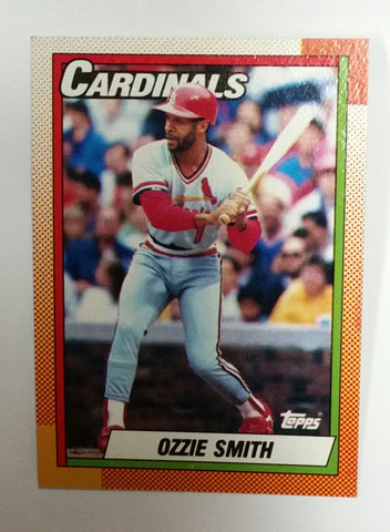 Smith, Ozzie, Cardinals, St. Louis, HOF, All-Star, Shortstop, Wizard of Oz, This Week in Baseball, TWIB, Baseball Cards, Topps, 1990, backflips, acrobat