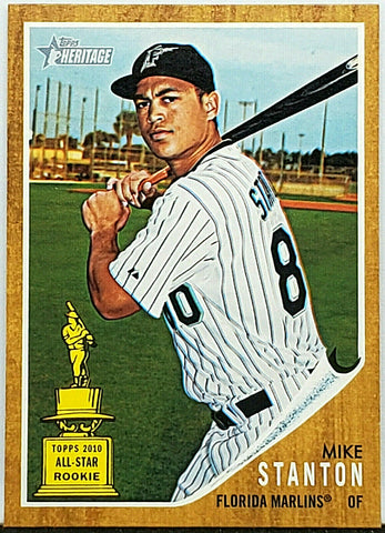 Stanton, Rookie, Trophy, Cup, Mike, Giancarlo, 2011, Topps, Heritage, 288, RC, MVP, All-Star, Home Run Derby, HR Derby, Miami, Marlins, New York, Yankees, Home Runs, Slugger, RC, Baseball, MLB, Baseball Cards