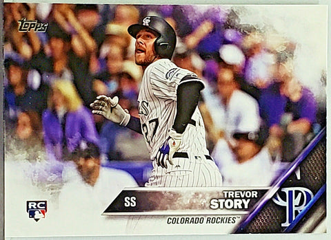 Story, Rookie, Flagship, Trevor, 2016, Topps, Update, US226, Phenom, Shortstop, All-Star, Silver Slugger, Colorado, Rockies, Home Runs, Slugger, RC, Baseball Cards