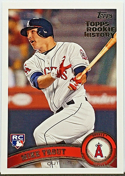 Mike Trout Rookie History 2011 Topps Retro 2018 Topps Archives, 3X 