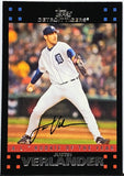 Verlander, Rookie Of The Year, ROY, Award, Justin, 2007, Topps, 326, RC, MVP, CY Young, Pitching, Triple Crown, No Hitters, All-Star, Wins, World Series, Detroit, Tigers, Houston, Astros, Pitcher, Strikeouts, Ks, Baseball, MLB, RC, Baseball Cards