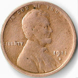1911-D, Lincoln, Wheat, Cent, Coin, Penny, 1911, Denver, Mint, D, World War I, WWI, Era, Detail, Lines, Shiny, Low Mintage, Semi, Key Date, Mint Mark, Mintmark, Copper, Wheatie, Wheat Ears, Detail, Wheat Back, Vintage, Rare, Metal, Antique, Collectible, Memorabilia, Invest, Hobby, Coins