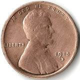 1915-D, Lincoln, Wheat, Cent, Coin, Penny, 1915, Denver, Mint, D, World War I, WWI, Era, Detail, Lines, Shiny, Low Mintage, Semi, Key Date, Mint Mark, Mintmark, Copper, Wheatie, Wheat Ears, Detail, Wheat Back, Vintage, Rare, Metal, Antique, Collectible, Memorabilia, Invest, Hobby, Coins