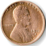1916-D, Lincoln, Wheat, Cent, Coin, Penny, 1916, Denver, Mint, D, World War I, WWI, Era, Detail, Lines, Shiny, Low Mintage, Semi, Key Date, Mint Mark, Mintmark, Copper, Wheatie, Wheat Ears, Detail, Wheat Back, Vintage, Rare, Metal, Antique, Collectible, Memorabilia, Invest, Hobby, Coins