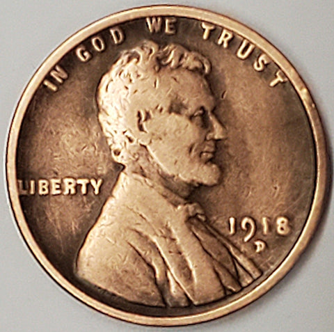 1918-D, Lincoln, Wheat, Cent, Coin, Penny, 1918, Denver, Mint, D, World War I, WWI, Era, Detail, Lines, Shiny, Low Mintage, Semi, Key Date, Mint Mark, Mintmark, Copper, Wheatie, Wheat Ears, Detail, Wheat Back, Vintage, Rare, Metal, Antique, Collectible, Memorabilia, Invest, Hobby, Coins