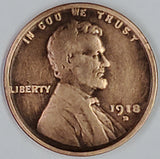 1918-D, Lincoln, Wheat, Cent, Coin, Penny, 1918, Denver, Mint, D, World War I, WWI, Era, Detail, Lines, Shiny, Low Mintage, Semi, Key Date, Mint Mark, Mintmark, Copper, Wheatie, Wheat Ears, Detail, Wheat Back, Vintage, Rare, Metal, Antique, Collectible, Memorabilia, Invest, Hobby, Coins