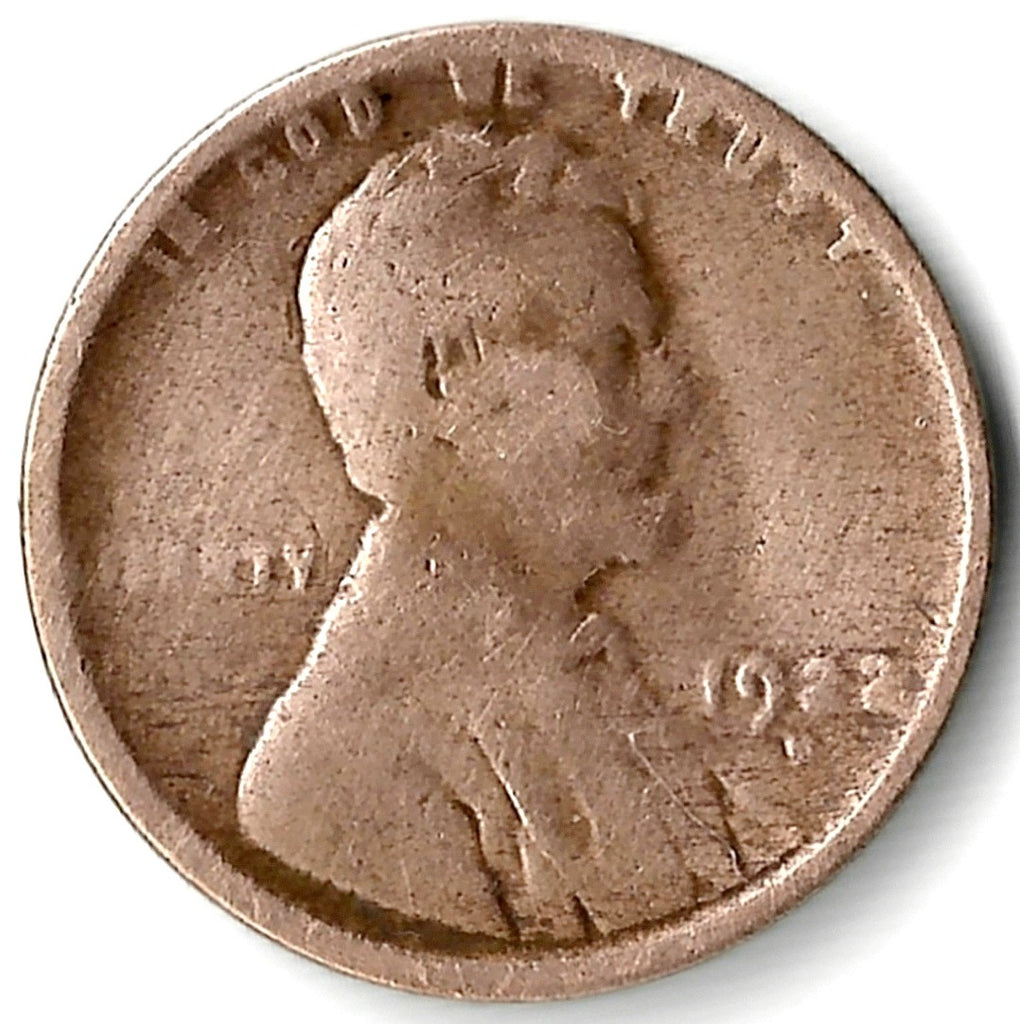 1482.　希少　1922年　D　アメリカ　リンカーン　麦　セント 1922-D 1¢ Lincoln Wheat Cent Coin, Rare, Low-Mintage, Semi-Key