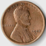 1923-S, Lincoln, Wheat, Cent, Coin, Penny, 1923, San Francisco, Mint, S, Roaring Twenties, Roaring 20s, Era, Detail, Lines, Shiny, Low Mintage, Semi, Key Date, Mint Mark, Mintmark, Copper, Wheatie, Wheat Ears, Detail, Wheat Back, Vintage, Rare, Metal, Antique, Collectible, Memorabilia, Invest, Hobby, Coins