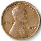 1926, Lincoln, Wheat, Cent, Coin, Penny, 1926-P, Philadelphia, Mint, P, Roaring Twenties, Roaring 20s, Lines, Low Mintage, Semi, Key Date, Mint Mark, Mintmark, Copper, Wheatie, Wheat Ears, Wheat Back, Vintage, Rare, Metal, Antique, Collectible, Memorabilia, Invest, Hobby, Coins