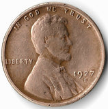 1927-S, Lincoln, Wheat, Cent, Coin, Penny, 1927, San Francisco, Mint, S, Roaring Twenties, Roaring 20s, Era, Detail, Lines, Shiny, Low Mintage, Semi, Key Date, Mint Mark, Mintmark, Copper, Wheatie, Wheat Ears, Detail, Wheat Back, Vintage, Rare, Metal, Antique, Collectible, Memorabilia, Invest, Hobby, Coins