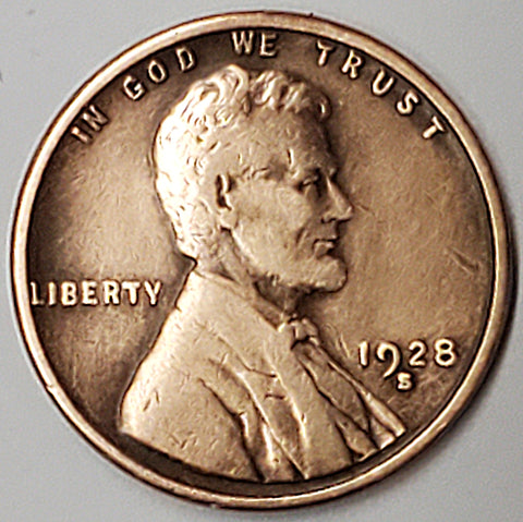 1928-S, Lincoln, Wheat, Cent, Coin, Penny, 1928, San Francisco, Mint, S, Roaring Twenties, Roaring 20s, Era, Detail, Lines, Shiny, Low Mintage, Semi, Key Date, Mint Mark, Mintmark, Copper, Wheatie, Wheat Ears, Detail, Wheat Back, Vintage, Rare, Metal, Antique, Collectible, Memorabilia, Invest, Hobby, Coins