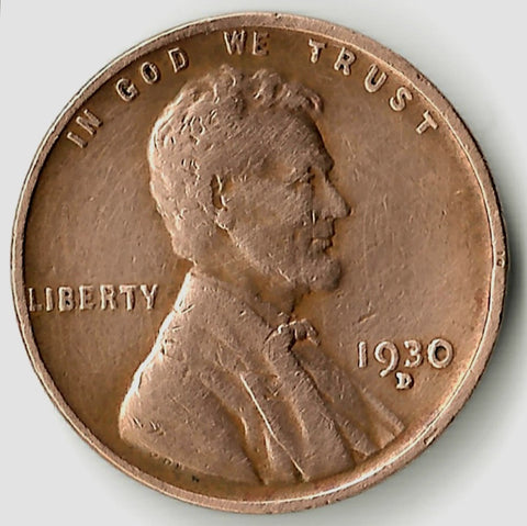 1930-D, Lincoln, Wheat, Cent, Coin, Penny, 1930, Denver, Mint, D, Great Depression, Depression, Era, Detail, Lines, Shiny, Low Mintage, Semi, Key Date, Mint Mark, Mintmark, Copper, Wheatie, Wheat Ears, Detail, Wheat Back, Vintage, Rare, Metal, Antique, Collectible, Memorabilia, Invest, Hobby, Coins