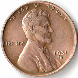 1931-D, Lincoln, Wheat, Cent, Coin, Penny, 1931, Denver, Mint, D, Semi-Key, Semi Key, Great Depression, Depression, Era, Detail, Lines, Shiny, Low Mintage, Semi, Key Date, Mint Mark, Mintmark, Copper, Wheatie, Wheat Ears, Detail, Wheat Back, Vintage, Rare, Metal, Antique, Collectible, Memorabilia, Invest, Hobby, Coins