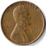 1937-S, Lincoln, Wheat, Cent, Coin, Penny, 1937, San Francisco, Mint, S, Pre-WWII, Pre World War II, Era, Detail, Lines, Shiny, Low Mintage, Semi, Key Date, Mint Mark, Mintmark, Copper, Wheatie, Wheat Ears, Detail, Wheat Back, Vintage, Rare, Metal, Antique, Collectible, Memorabilia, Invest, Hobby, Coins