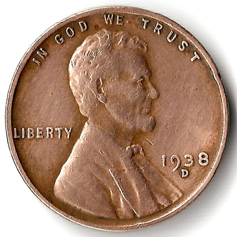 1938-D, Lincoln, Wheat, Cent, Coin, Penny, 1938, Denver, Mint, D, Pre-WWII, Pre World War II, Era, Detail, Lines, Shiny, Low Mintage, Semi, Key Date, Mint Mark, Mintmark, Copper, Wheatie, Wheat Ears, Detail, Wheat Back, Vintage, Rare, Metal, Antique, Collectible, Memorabilia, Invest, Hobby, Coins