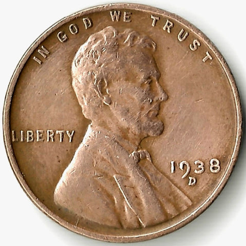 1938-D, Lincoln, Wheat, Cent, Coin, Penny, 1938, Denver, Mint, D, Pre-WWII, Pre World War II, Era, Detail, Lines, Shiny, Low Mintage, Semi, Key Date, Mint Mark, Mintmark, Copper, Wheatie, Wheat Ears, Detail, Wheat Back, Vintage, Rare, Metal, Antique, Collectible, Memorabilia, Invest, Hobby, Coins